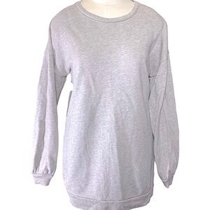 Aritzia Group Babaton Gray Tan Sweater Modal Blend Minimalist Crew Neck XS